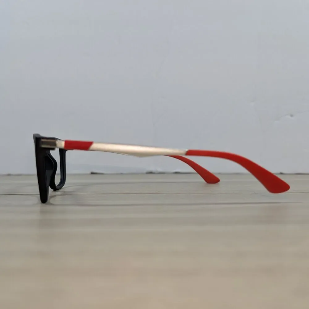 Ray-Ban Eyeglasses Black Red Youth Frames w/ Case No Lenses